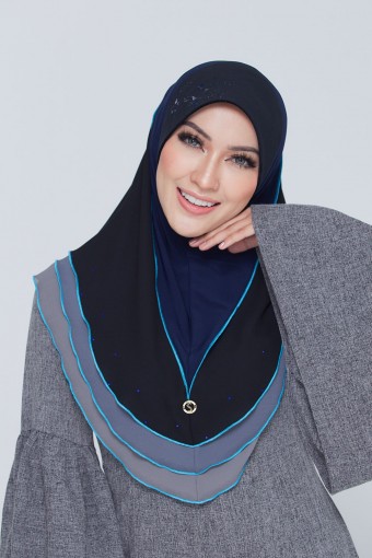 3 Layer Hijab BLACKBERRY Hard Visor